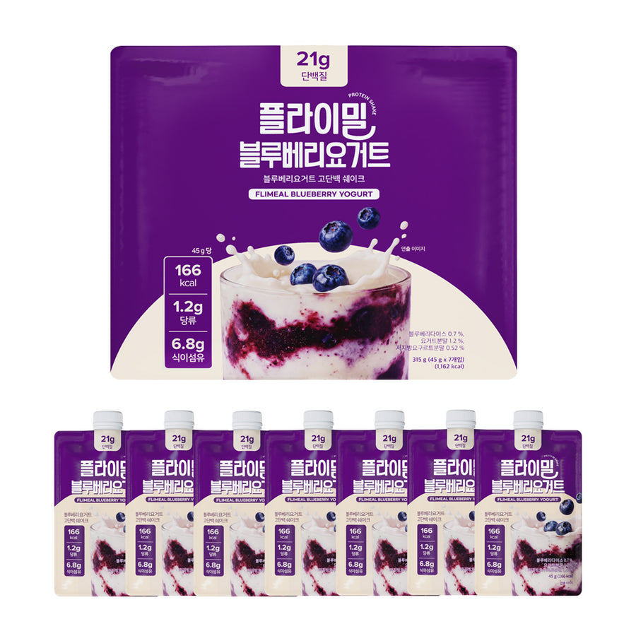 플라이밀 단백질 쉐이크 - 블루베리 요거트 (45g x 7개)