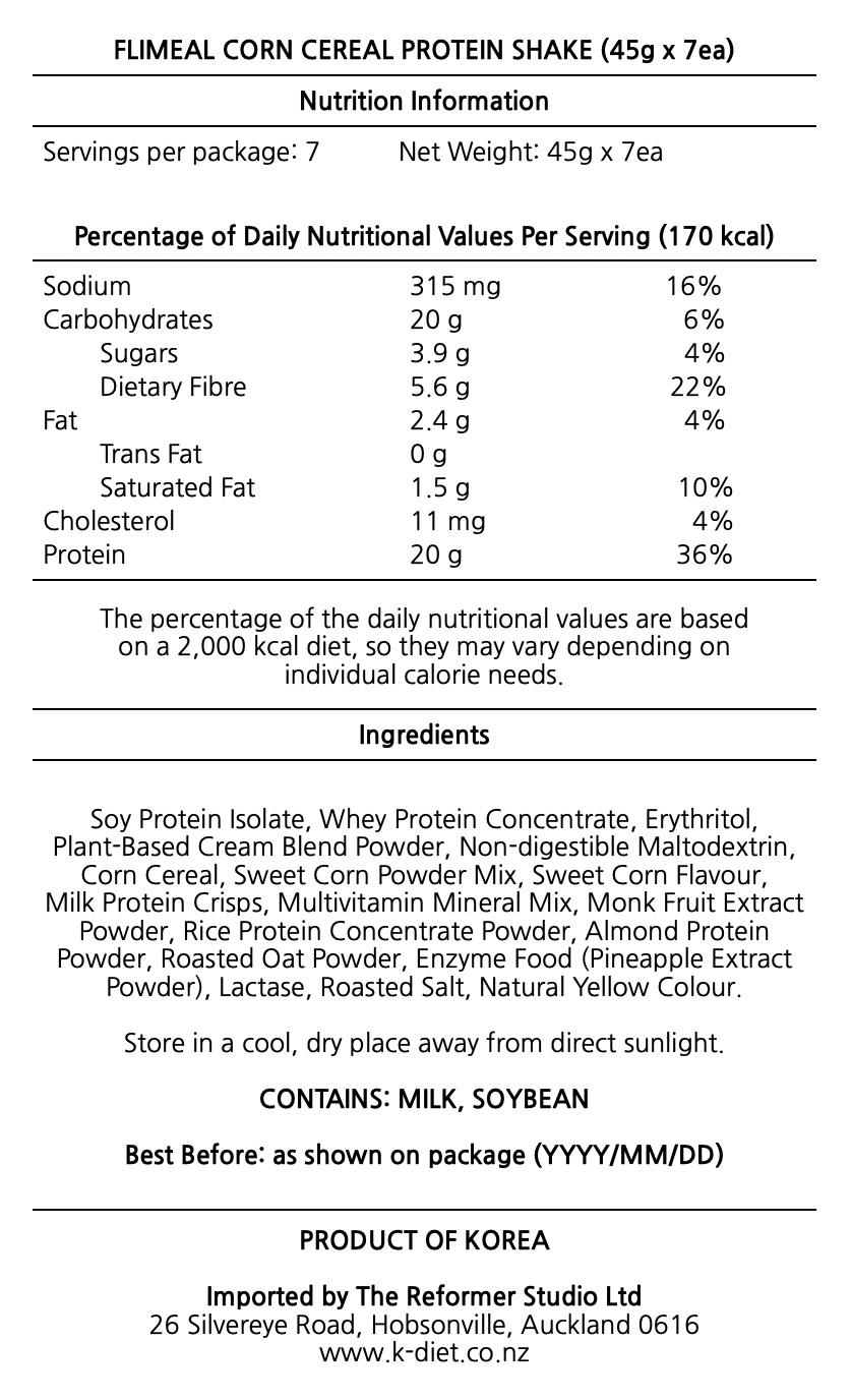 FLIMEAL Protein Shake - Corn Cereal (45g x 7ea)